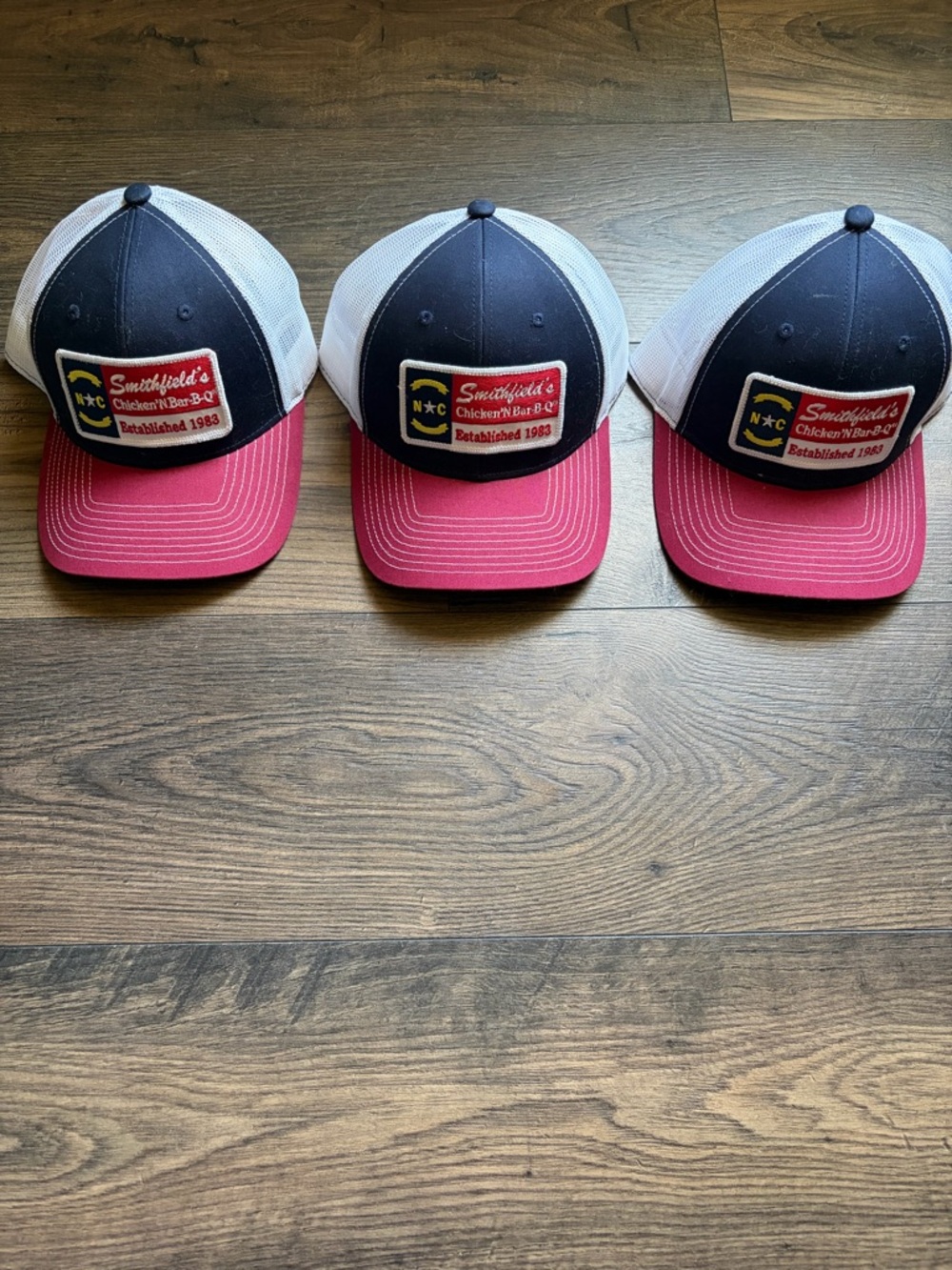 Smithfield's Trucker Hat in Navy and Red - Men's Adjustable Cap